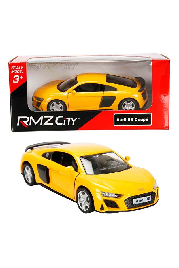 1:32 European Series Die Cast Pull Back Model Car - Yellow Audi R8 Coupe