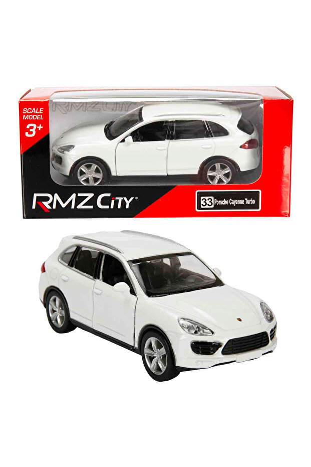 1:32 Jeep Series Die Cast Pull & Go Model Car - White Porsche Cayenne Turbo