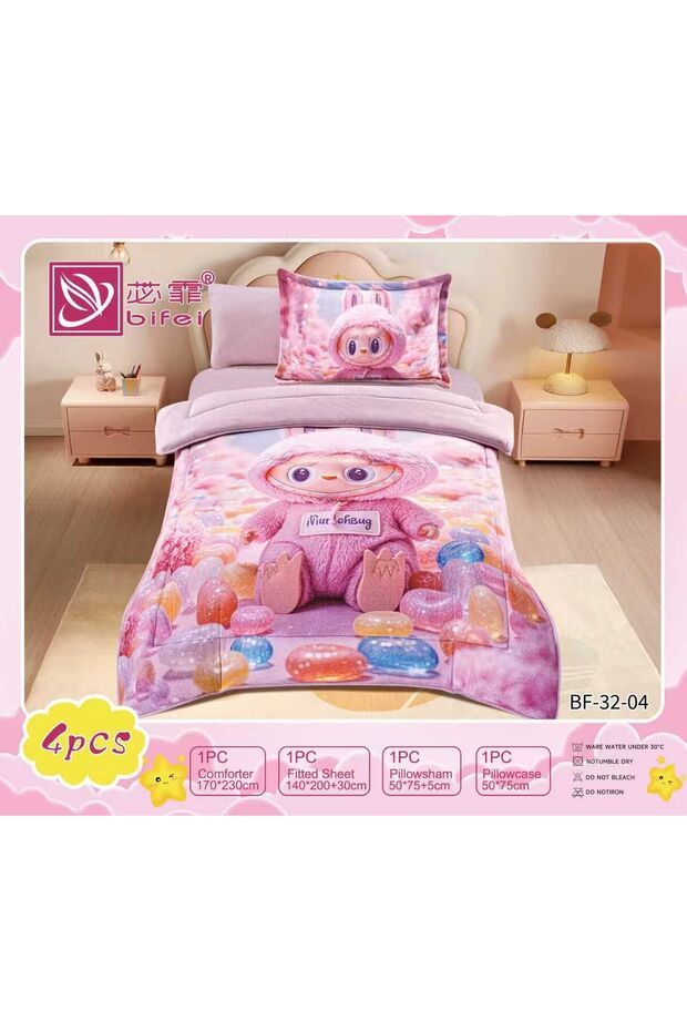Single bedspread with children's designs - 1