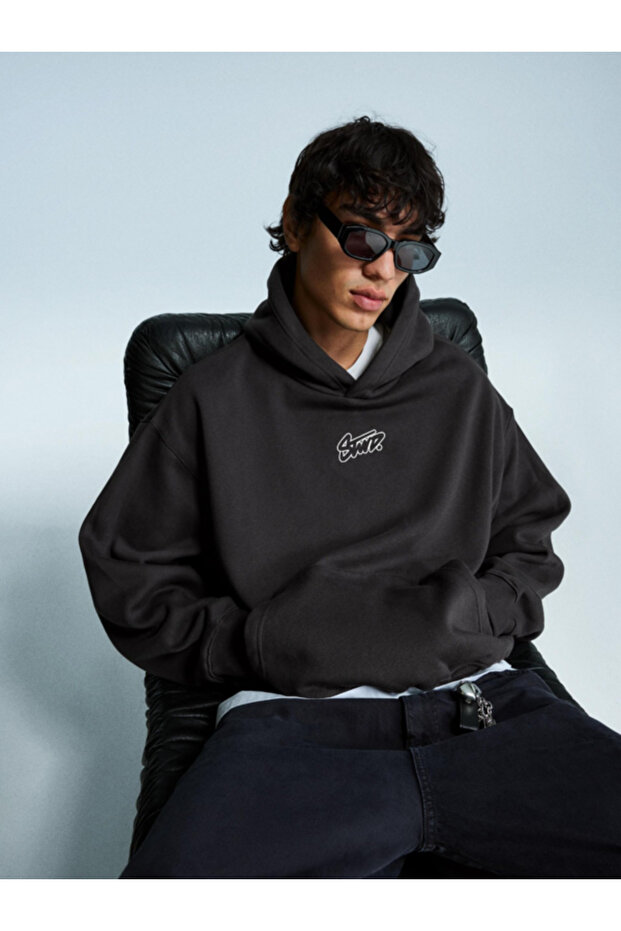 -Men's Printed sdox Sweatshirt quality fabric oversized cut