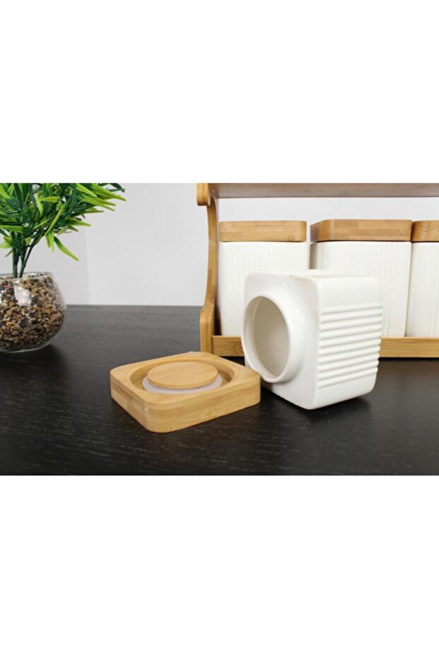 6-piece spice jar set – white - 2