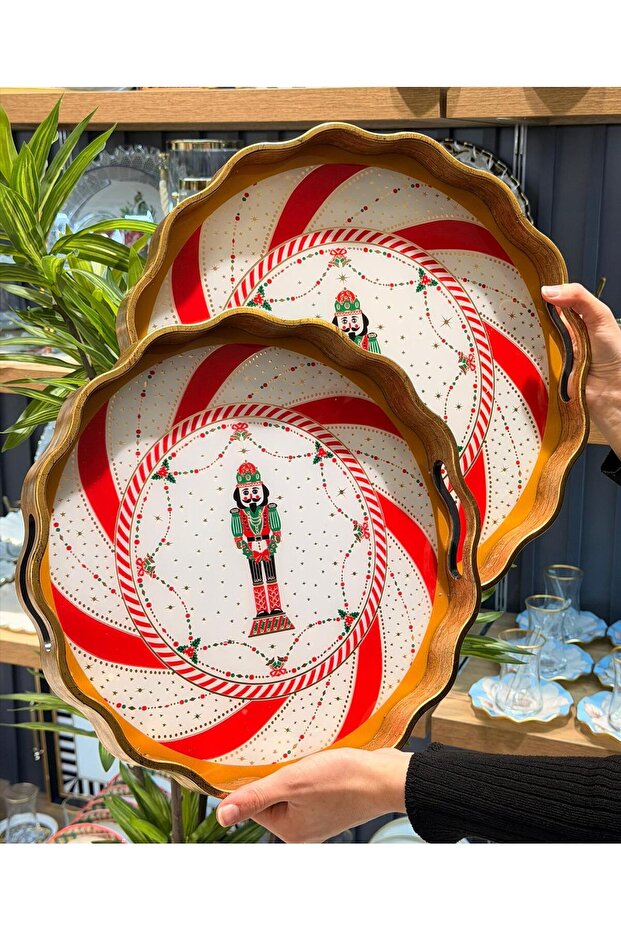 2-Piece Lead Soldier Red Luxury Tray