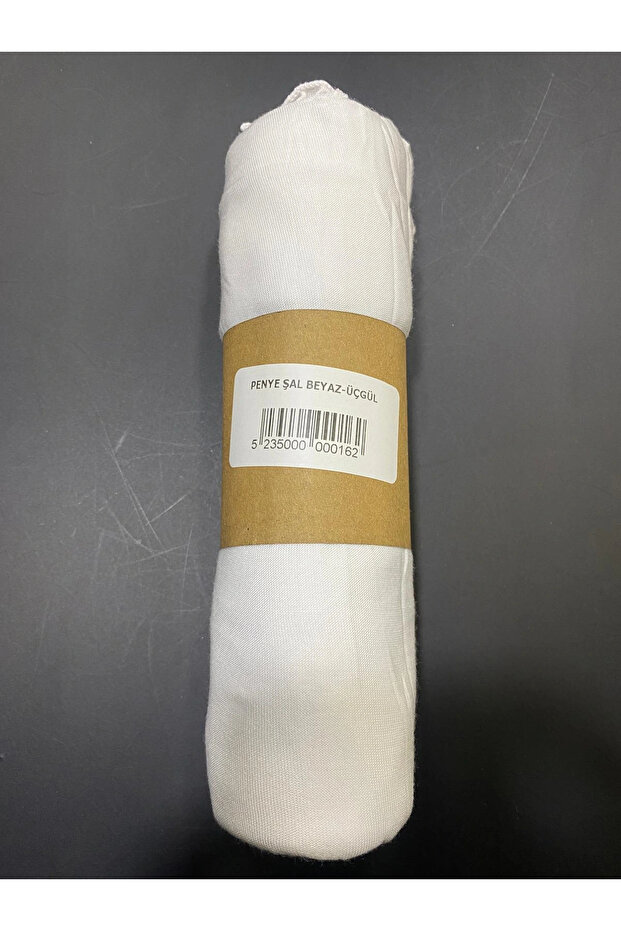 Combed Cotton Shawl White-Üçgül