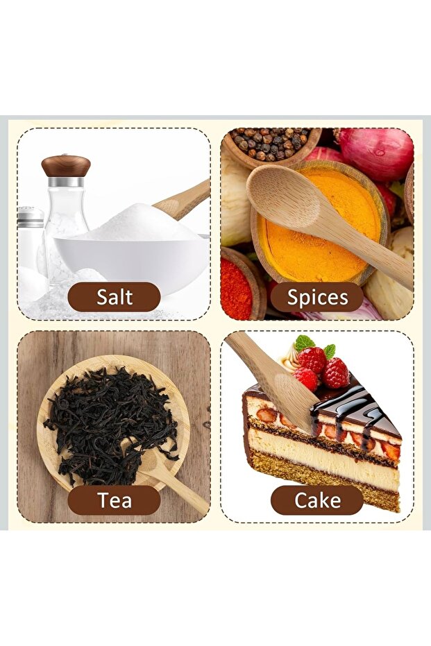 6 parça bambu çok amaçlı kaşık - 3