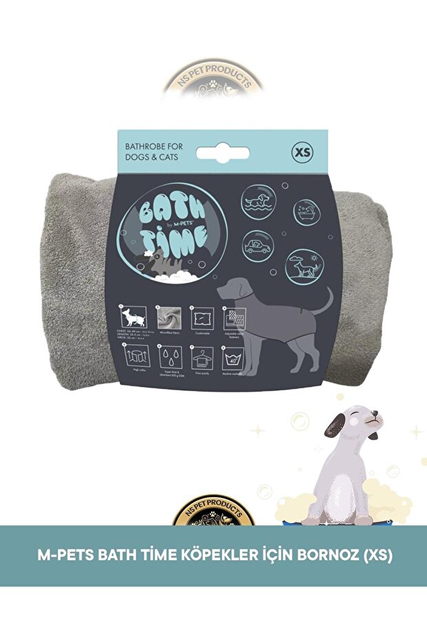 Bath Time Dog Bathrobe Xsmall