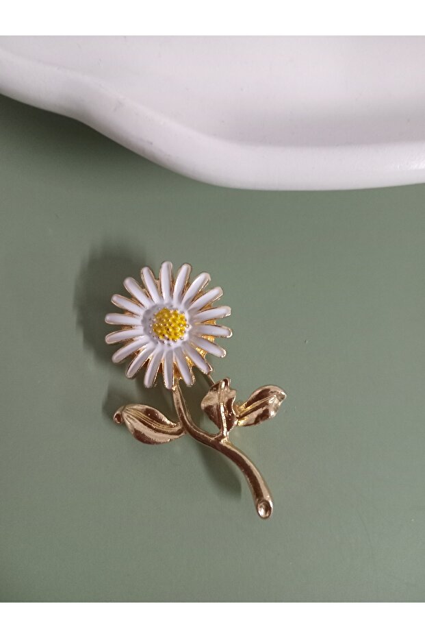 Beyaz Papatya Broş - 4