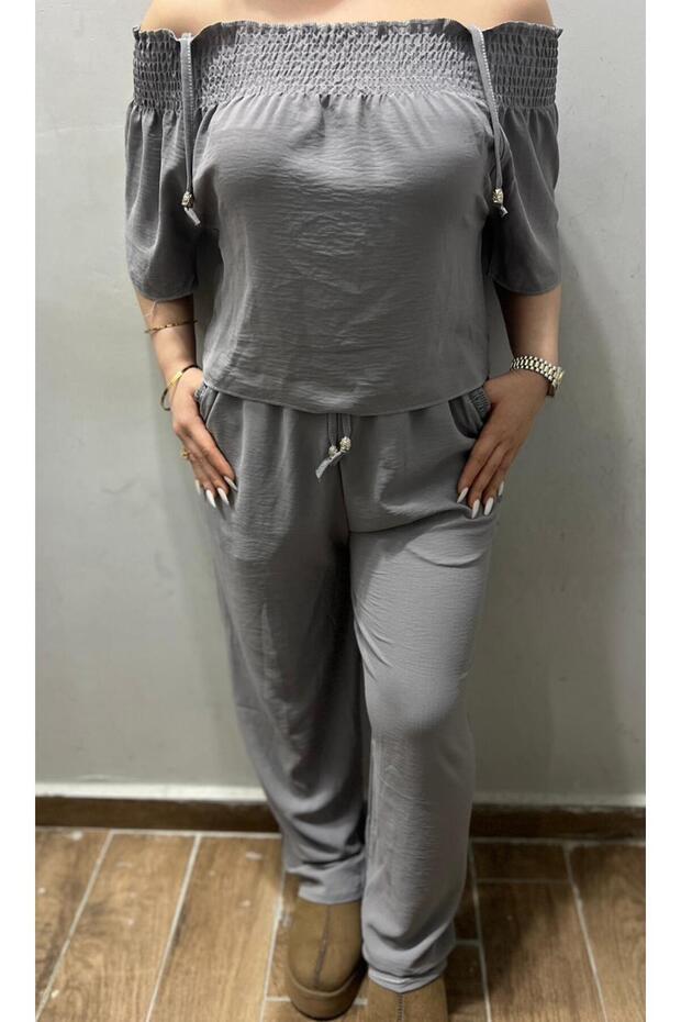 Muslin Fabric Top and Bottom Set Model