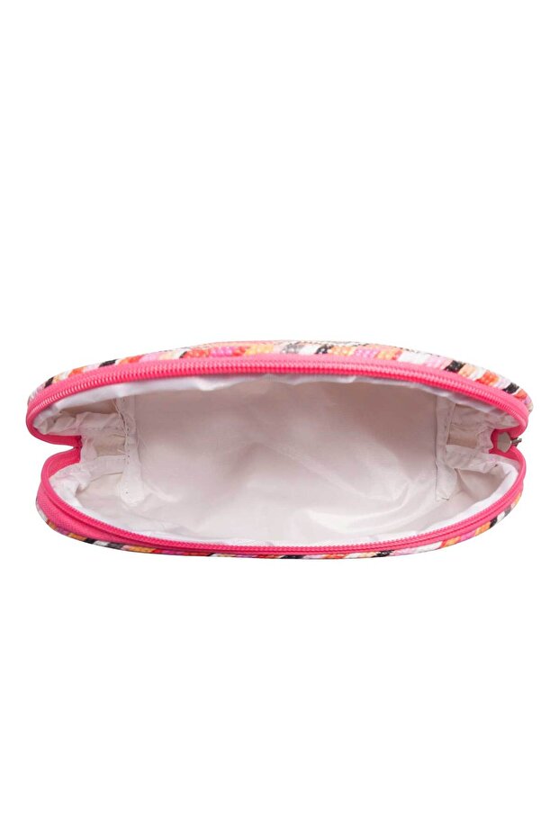 Zigzag Patterned Humpback Makeup Bag - 3