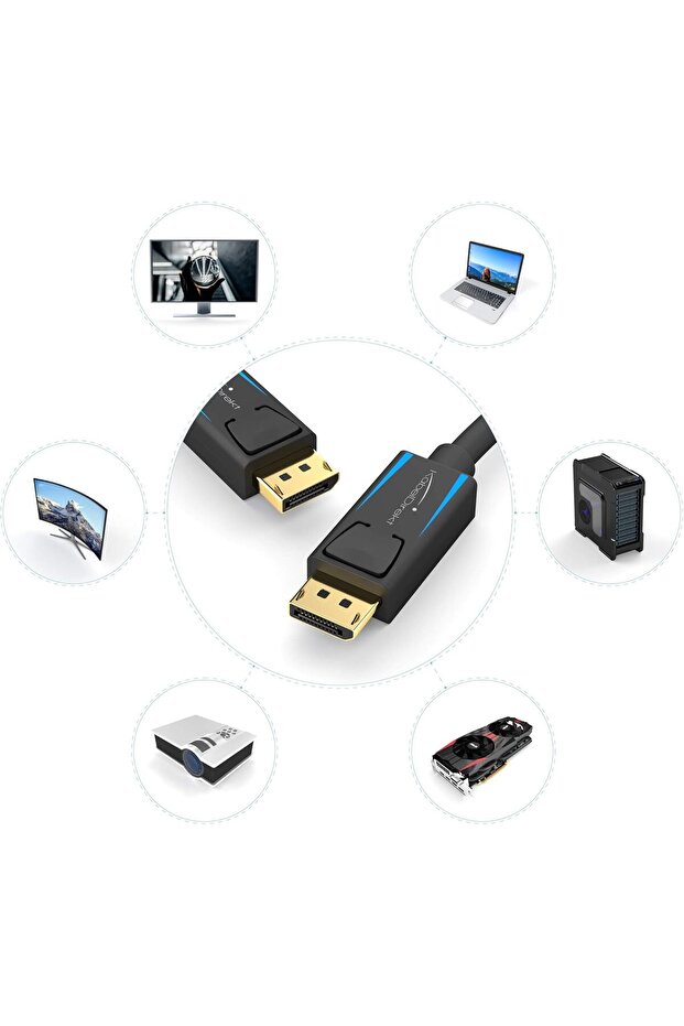 كابل DisplayPort بدقة 8K بطول 2 متر - 2