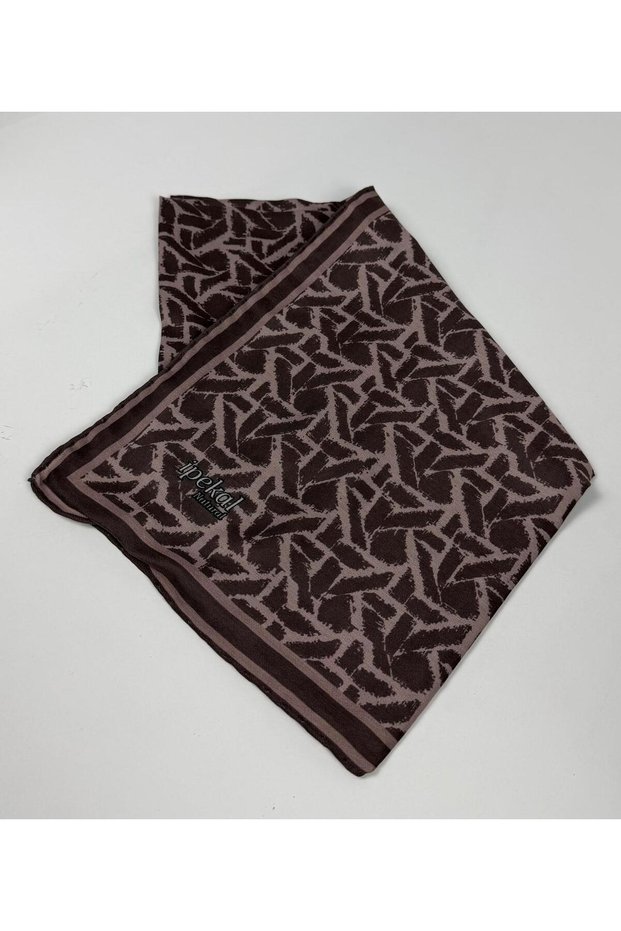 Soft Cotton Scarf-90 X 90 -06099 Brown-Mink