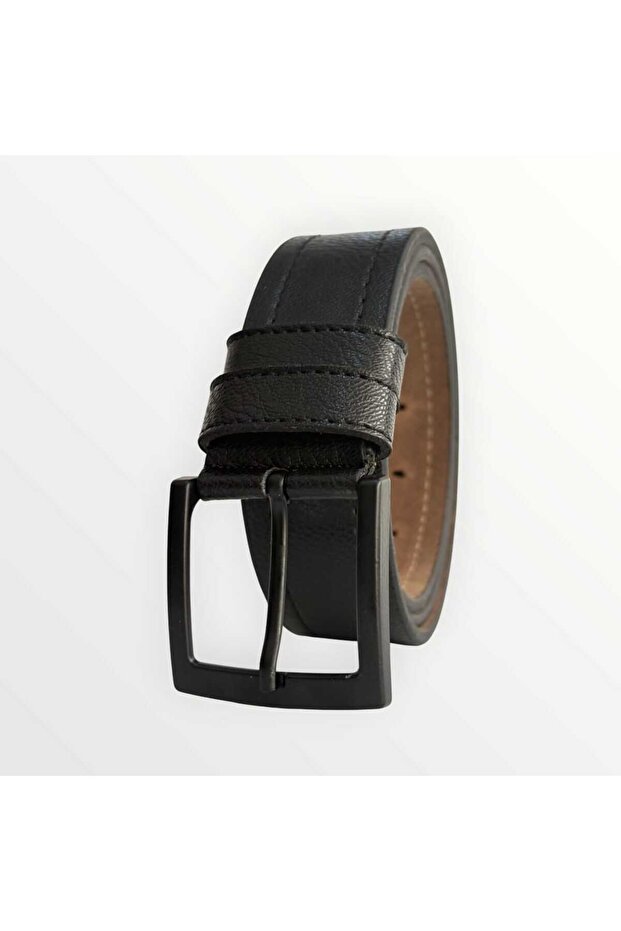 Men's Belt Suitable for Black Jeans and Canvas Pants (Model Stitched) Width cm 4.5 - 1