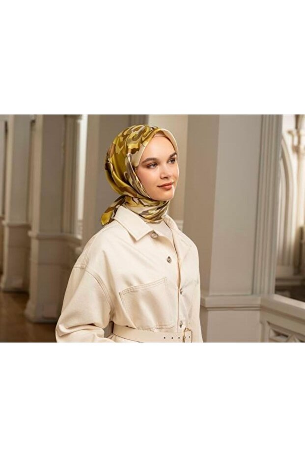 Silk Scarf 2025 Winter 9234-31 Oil Green Sura