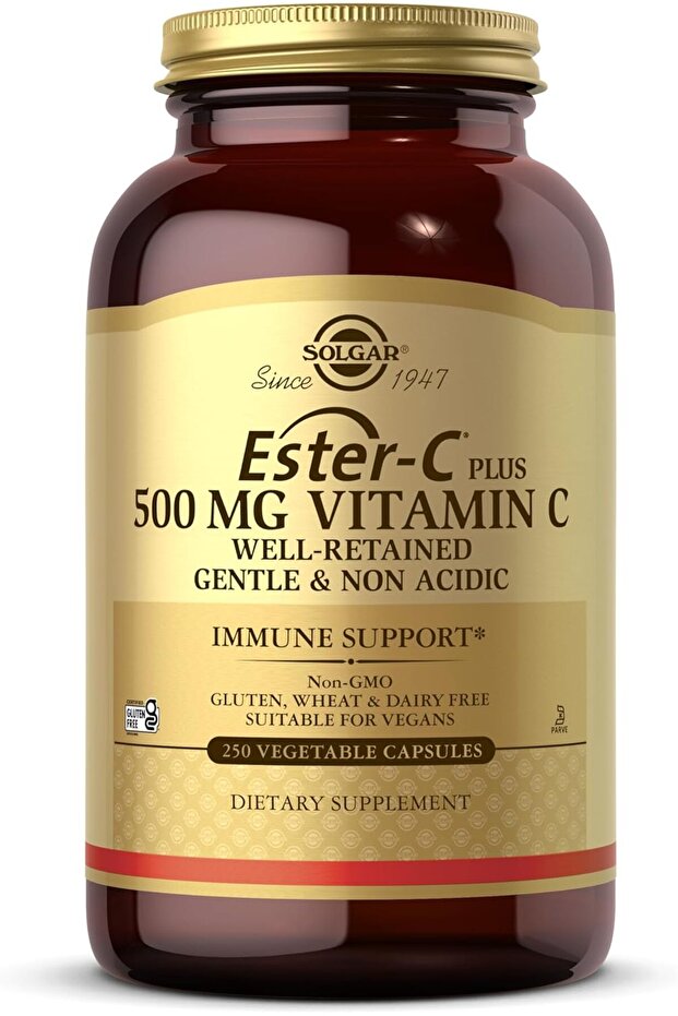 Ester-c Plus Vitamin C, 250 Vegetable Capsules, 500 mg