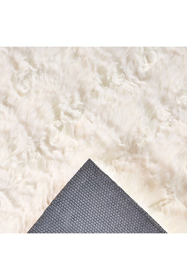 Soft Bubble Post Halı - Krem - 80x140 cm - 4