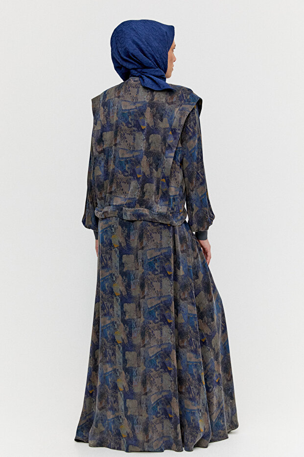 Yelekli Elbiseli İkili Takım - 7