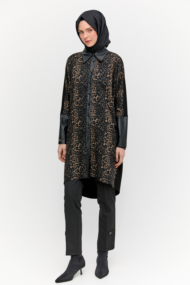 Suni Derili Leopar Tunik - 2