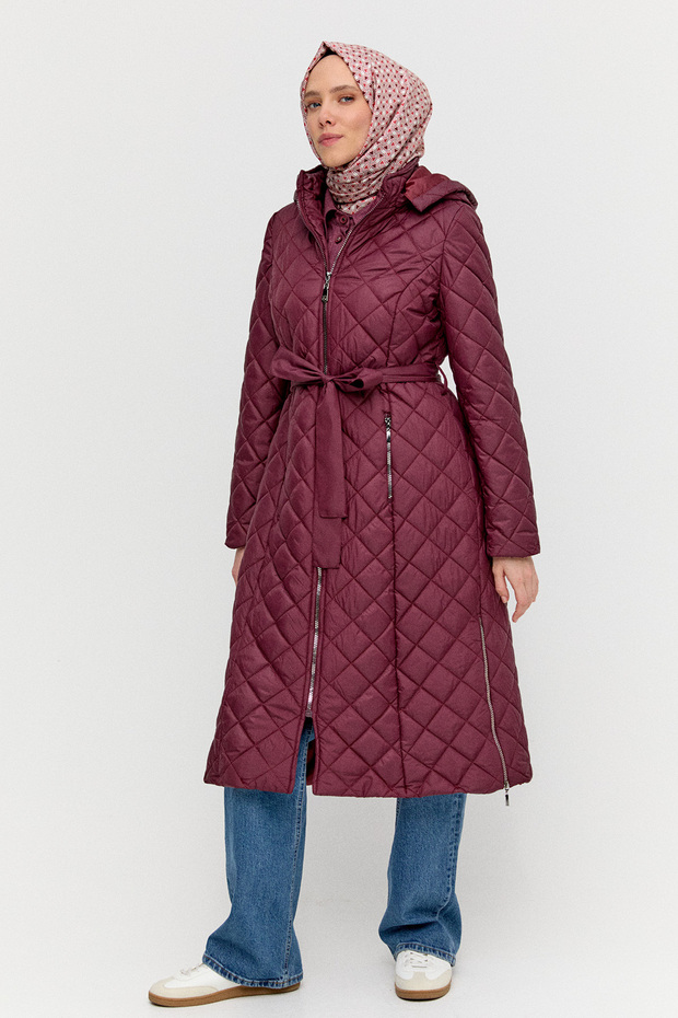 Kapüşonlu Kapitone Kaban - 2