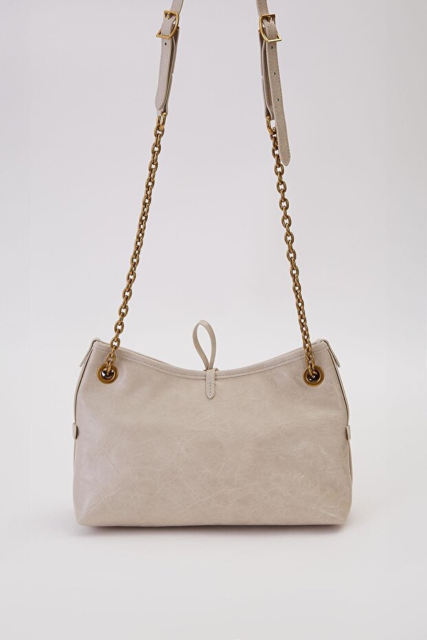 حقيبة كتف موديل فيونكة رمادية - 4