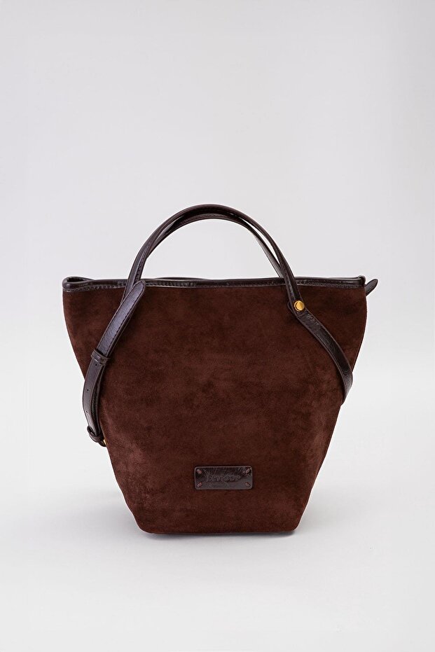 Camel Triangle Shape Handbag - 1
