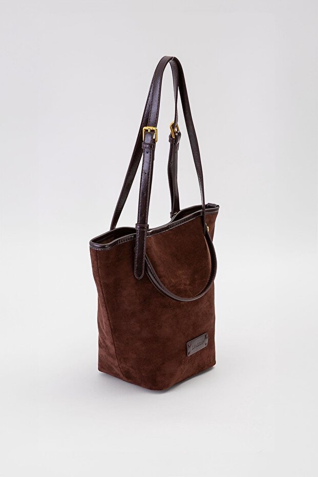 Camel Triangle Shape Handbag - 2