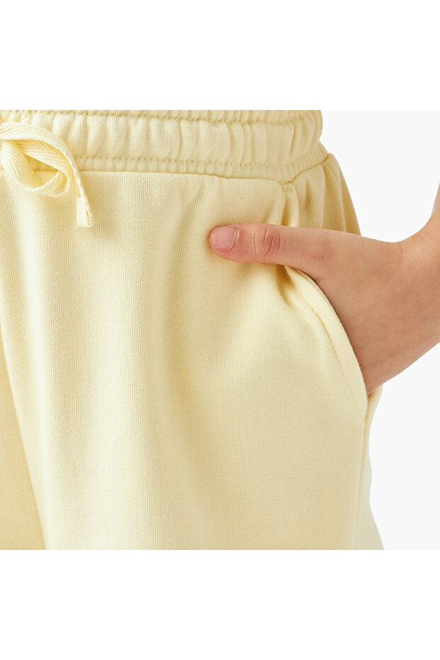 Solid Joggers with Drawstring Closure and Pockets - 4