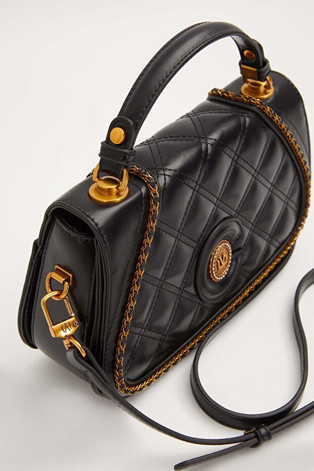 Siyah Oval Model El Çantası - 2