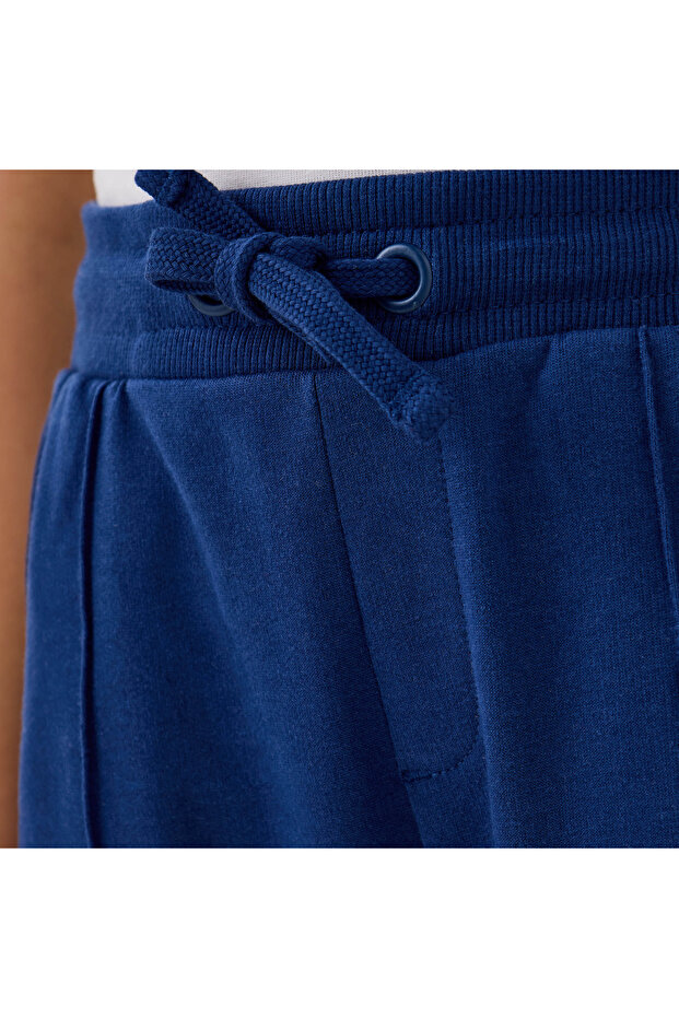 Panelled Joggers with Drawstring Closure - 5