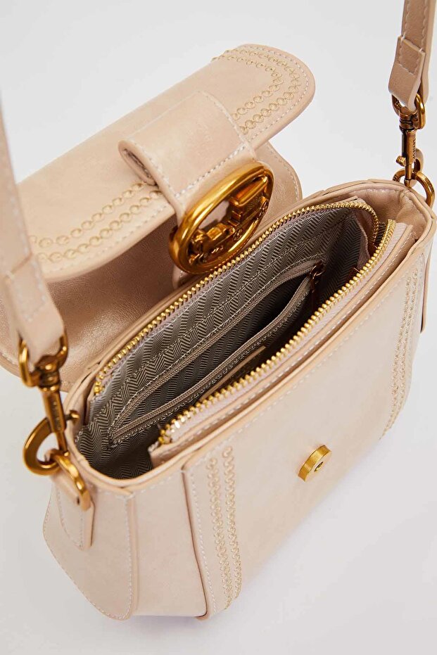 حقيبة يد مخيطة بنمط حافة المنك - 4