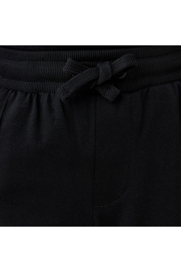 بنطال رياضي سادة بحزام خصر مطاطي وجيوب - 5