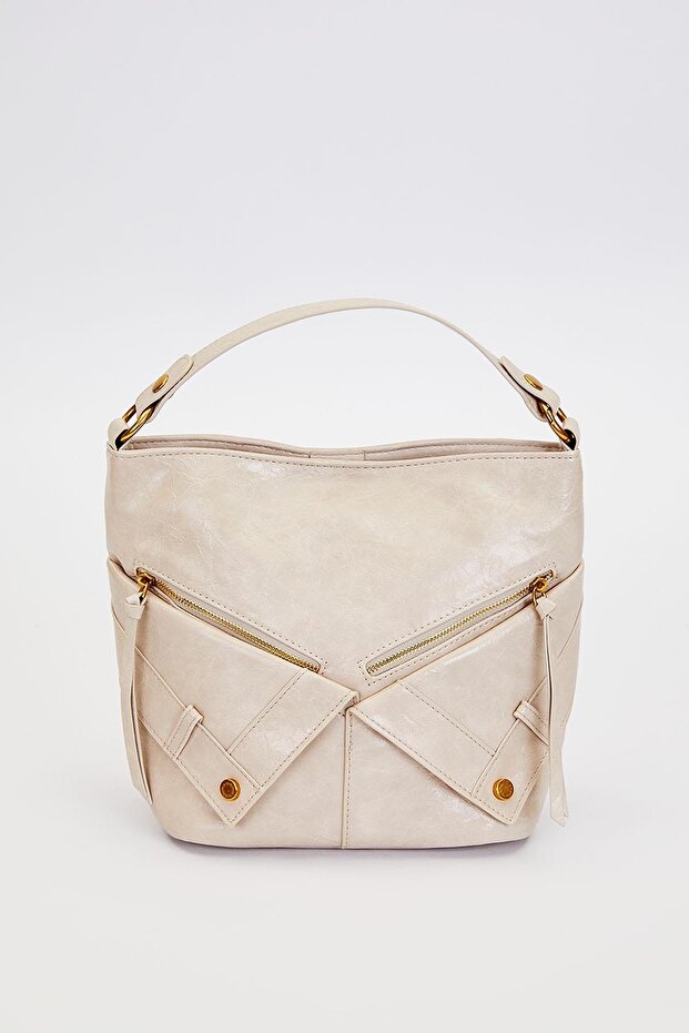 حقيبة يد رمادية اللون - 1