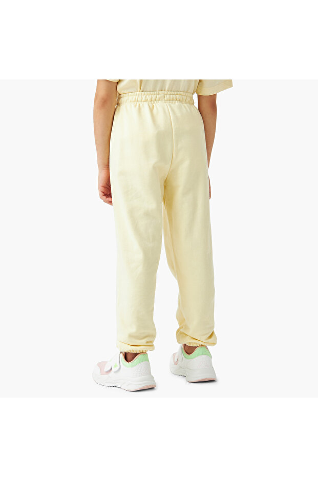 Solid Joggers with Drawstring Closure and Pockets - 3