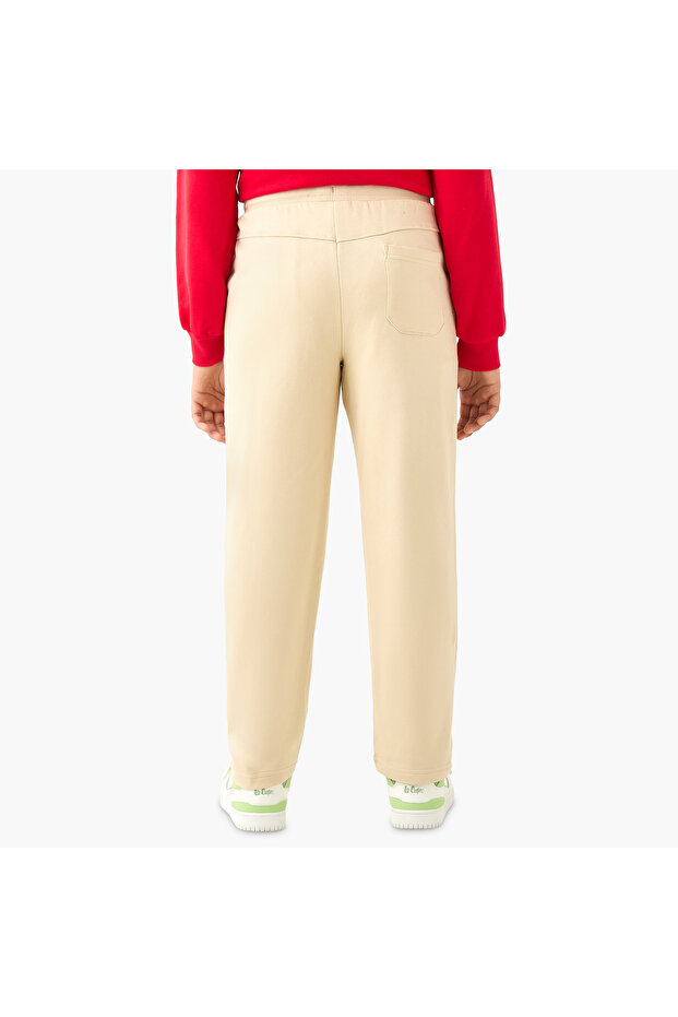 بنطال رياضي سادة مع رباط إغلاق وجيوب - 3