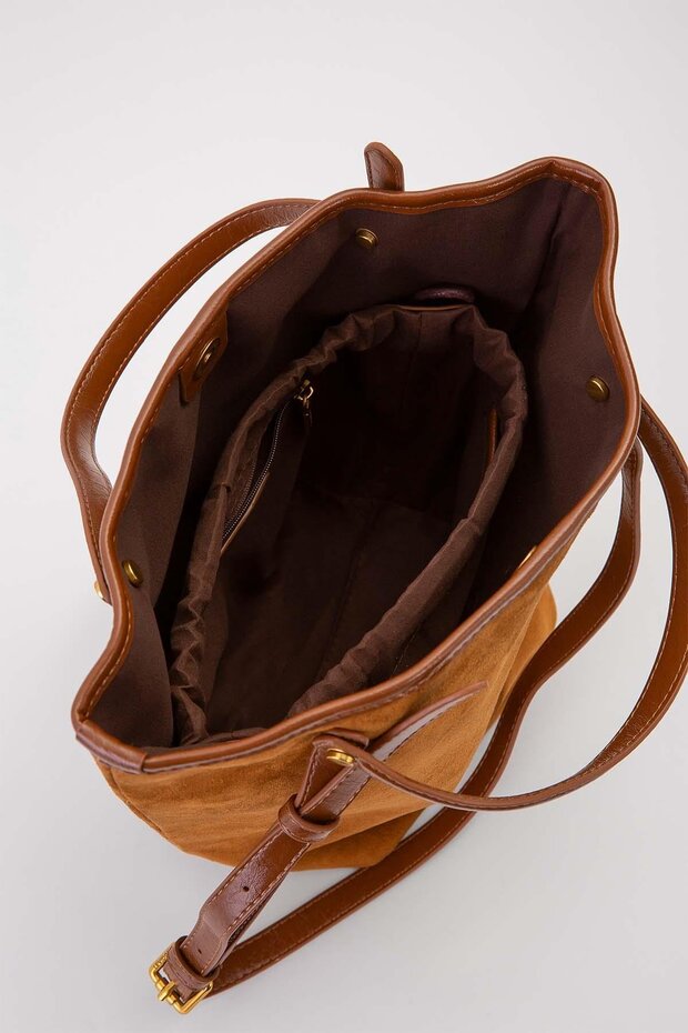 Coffee Triangle Shape Handbag - 3