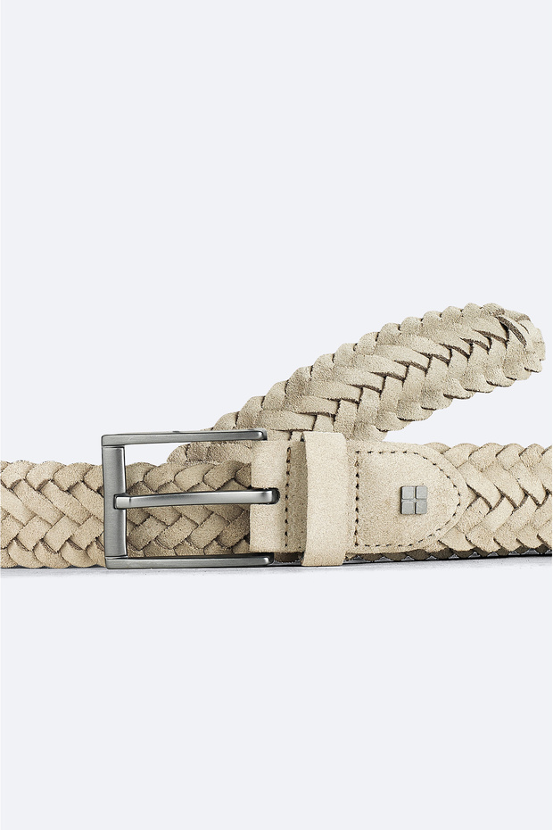 Men's Mink Knitted Leather Belt B009304 - 2