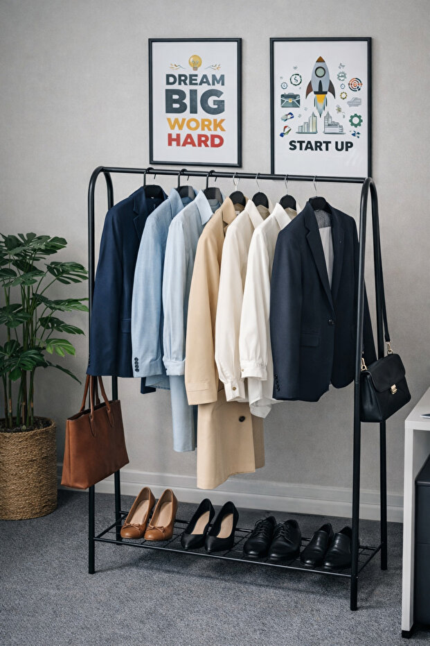 Elit Tek Raflı Askılık - 2