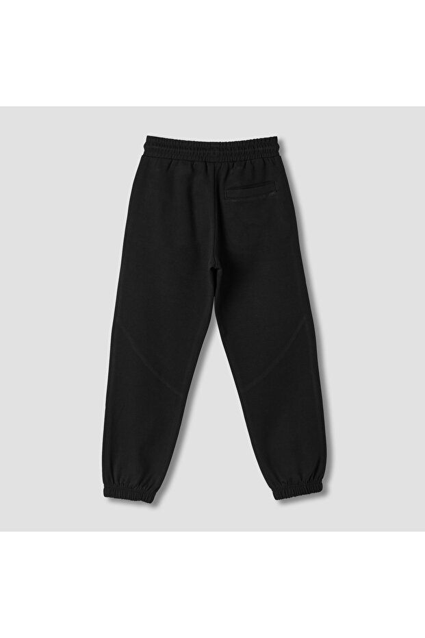 بنطال رياضي سادة مع رباط إغلاق وجيوب - 2