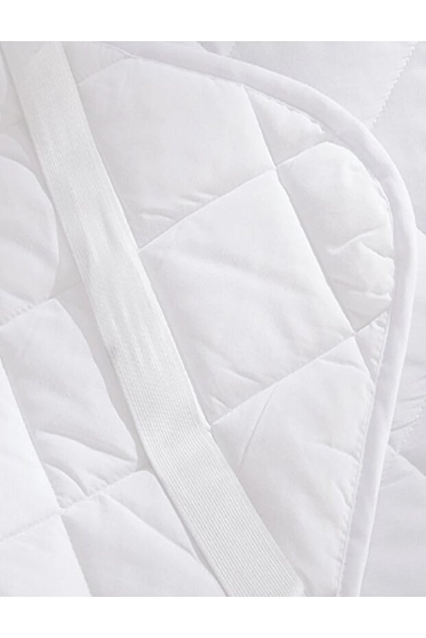 Uludağ Quilted Corner Seam Bed Protector Cotton Mattress Pad - White - 2