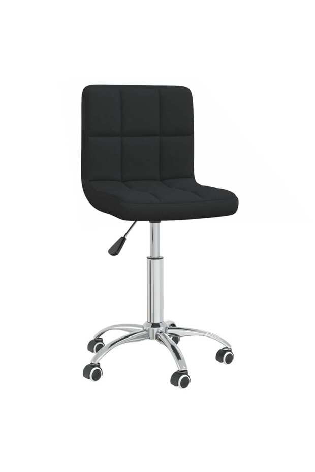 Swivel Dining Chair Black Fabric