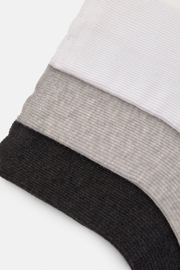 Dalgalı 3 çift çorap paketi - 3