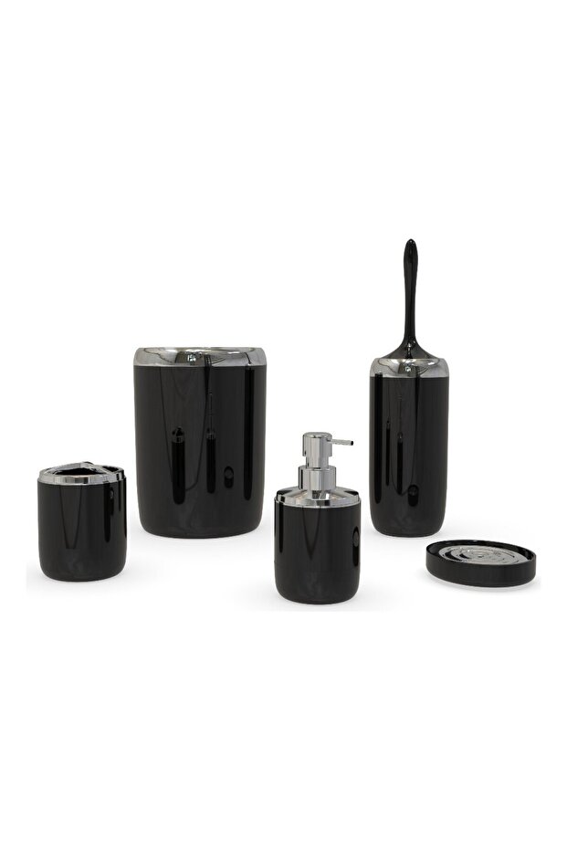 Primanova Lima XL Chrome Decorated Bathroom Set / Black