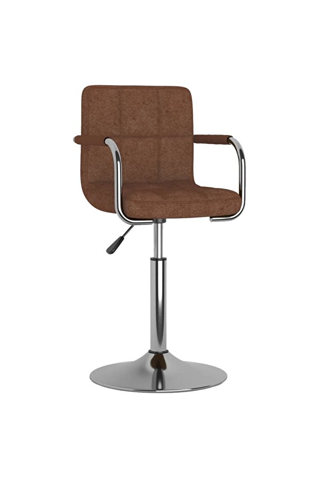 Dining Chair Brown Fabric