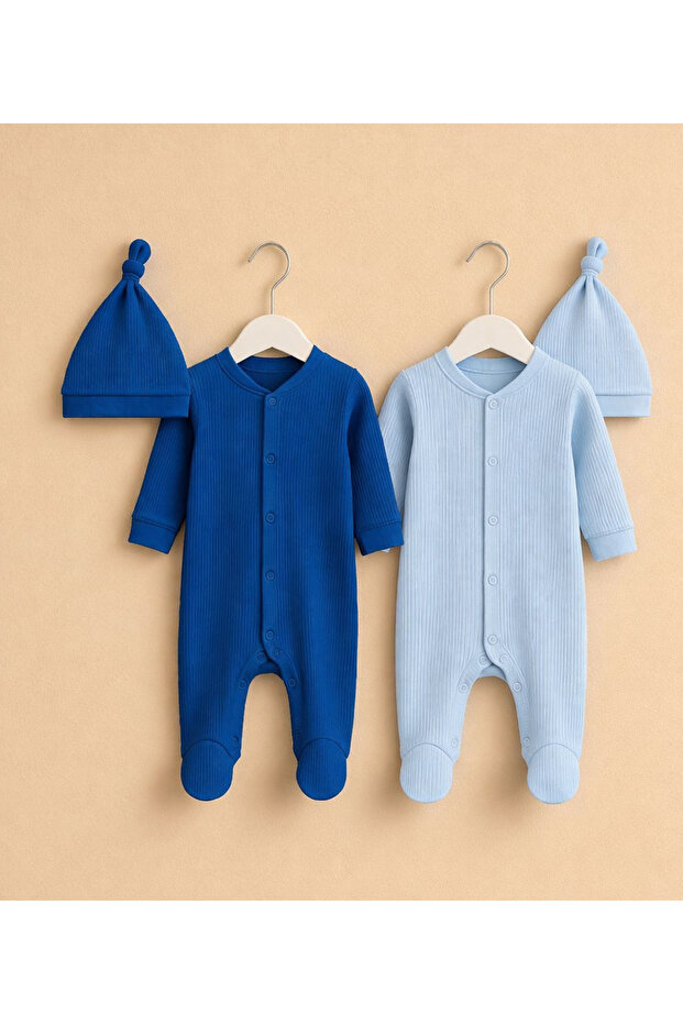 2-Piece Baby Sleeping Bag with Booties and Hat, 4 Pieces