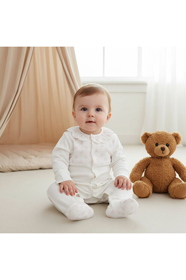 طقم نوم مطبوع بياقة وأزرار للإغلاق - 7