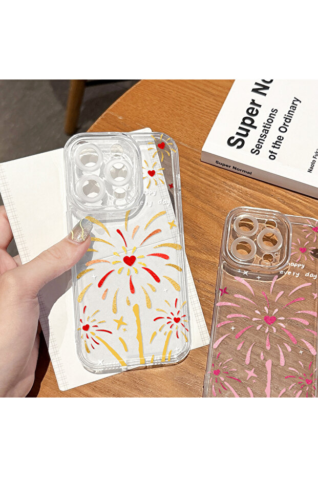 حافظة متوافقة مع هاتف iPhone 14 Plus، حماية للكاميرا، غطاء من السيليكون الشفاف فائق النحافة، نمط برميل - 5