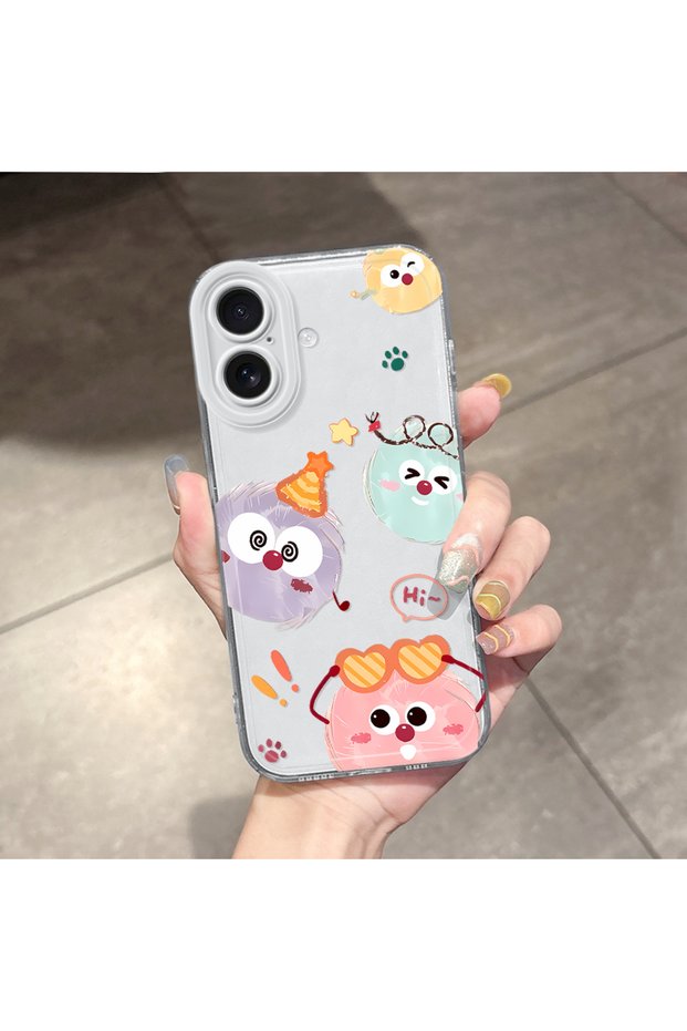 iPhone 16 Compatible Case Camera Protected Transparent Ultra Thin Silicone Cover Beautiful Pattern