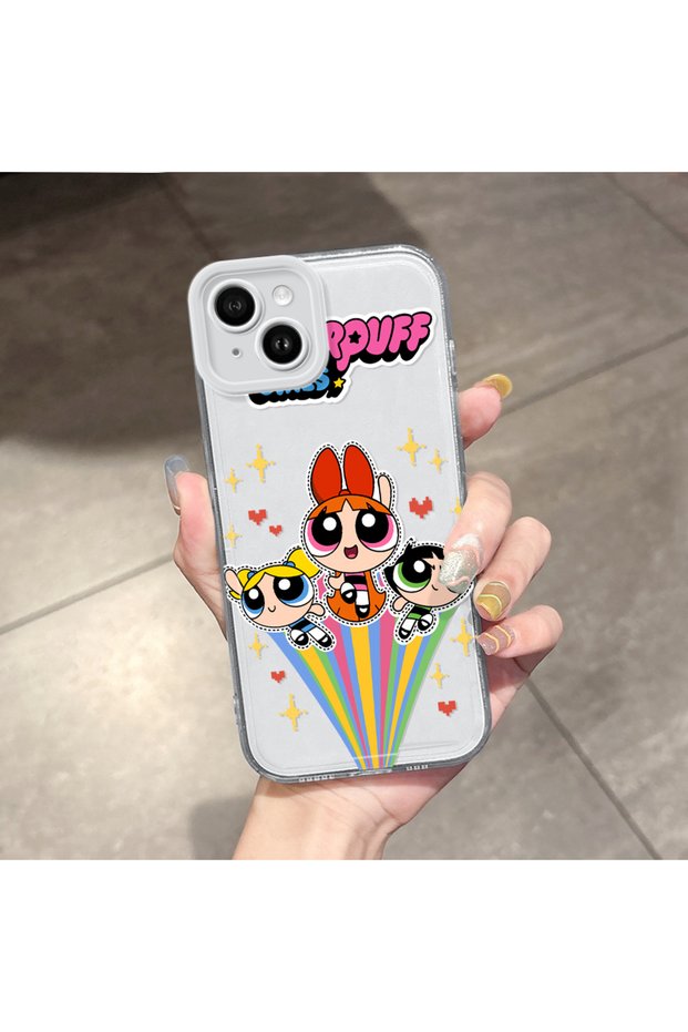 iPhone 14 Plus Compatible Case Camera Protected Transparent Ultra Thin Silicone Cover Cartoon Patterned