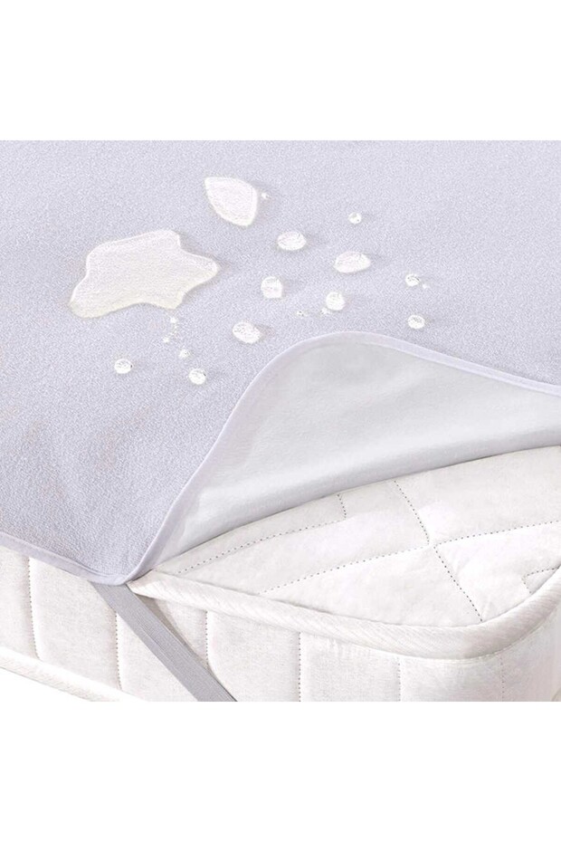 Corner Elasticated Liquid-Proof Cotton Mattress Pad - White - 1