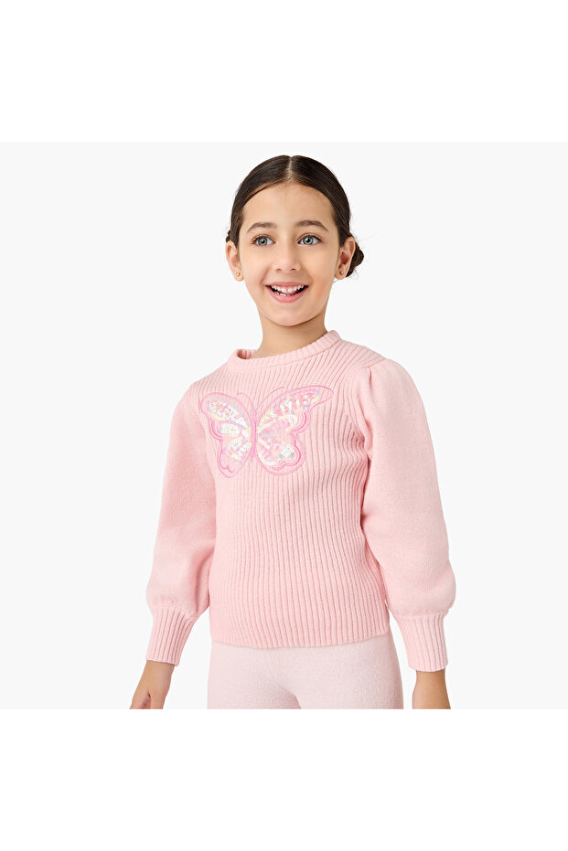 كنزة مزينة بالفراشات - 2