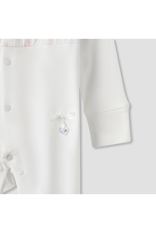 طقم نوم مطبوع بياقة وأزرار للإغلاق - 4