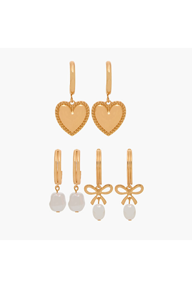 أقراط متنوعة بمشبك خلفي - 1